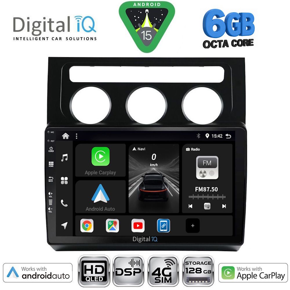 DIGITAL IQ BXF 17767_CPAA CLIMA (10inc) MULTIMEDIA TABLET for VW TOURAN mod. 2003-2010