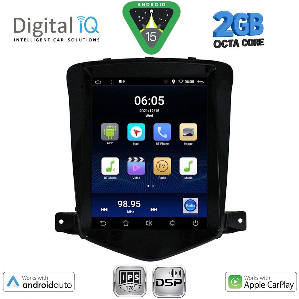 DIGITAL IQ BXF 5925_CPAA TESLA STYLE for CHEVROLET CRUZE mod. 2008-2012