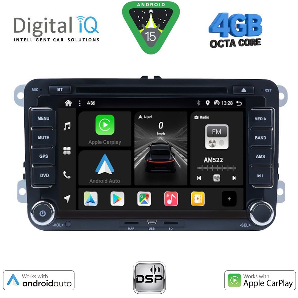 DIGITAL IQ BXF 604_CPAA (7" DVD) MULTIMEDIA SYSTEM for VW – SKODA – SEAT GROUP mod. 2004-2018