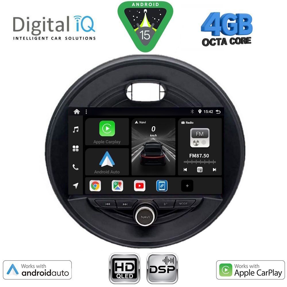 DIGITAL IQ BXF 17066_CPAA (9inc) MULTIMEDIA TABLET for MINI COOPER (F55-56-F57) mod. 2015-2024 - CLUBMAN (F54) mod. 2015-2024 - ROADSTER (F59) mod. 2014-2024 - COUNTRYMAN (F60) mod. 2016-2024