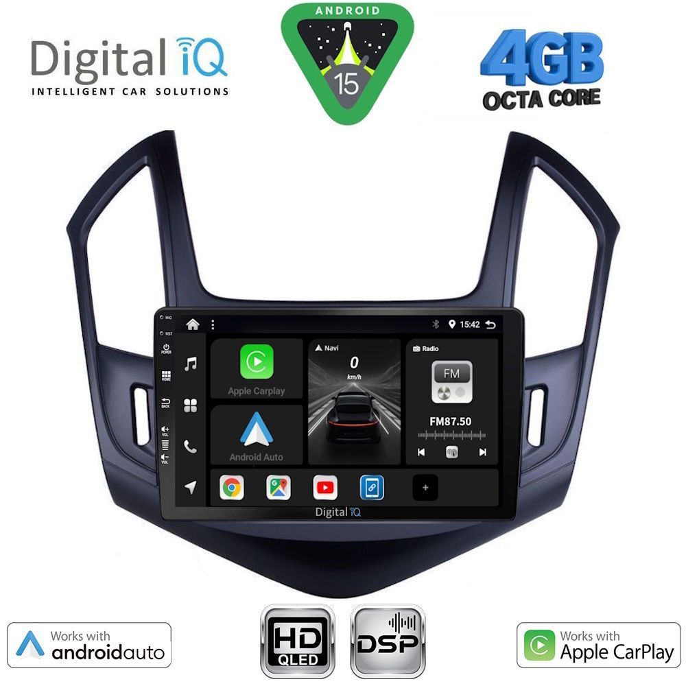 DIGITAL IQ BXF 16077_CPAA (9inc) MULTIMEDIA TABLET for CHEVROLET CRUZE mod. 2013-2015