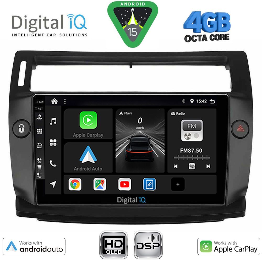 DIGITAL IQ BXF 16084BL_CPAA (9inc) MULTIMEDIA TABLET for CITROEN C4  mod. 2004-2011 (BLACK)