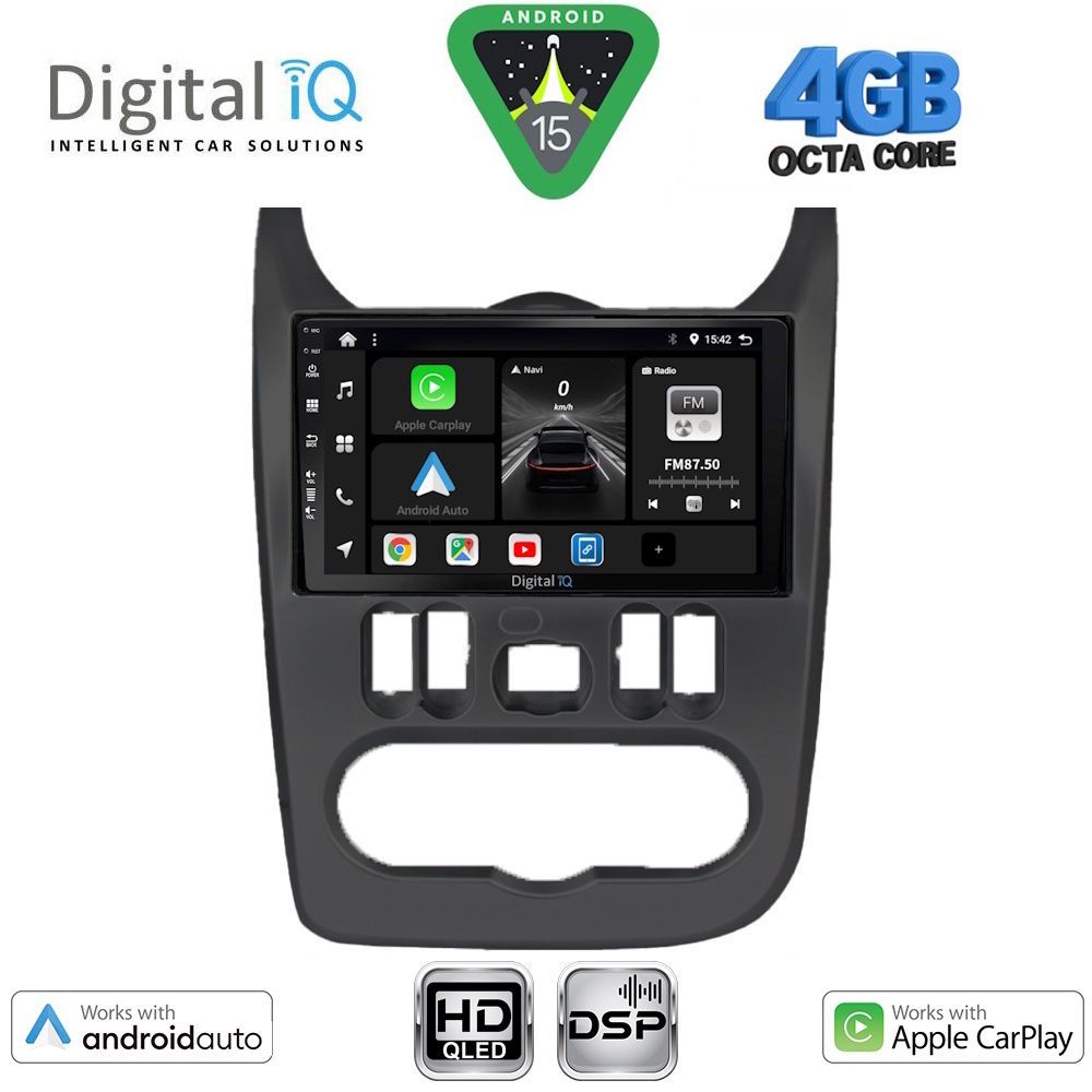 DIGITAL IQ BXF 16101BL_CPAA (9inc) MULTIMEDIA TABLET for DACIA DUSTER – LOGAN – SANDERO mod. 2006-2012 (BLACK)