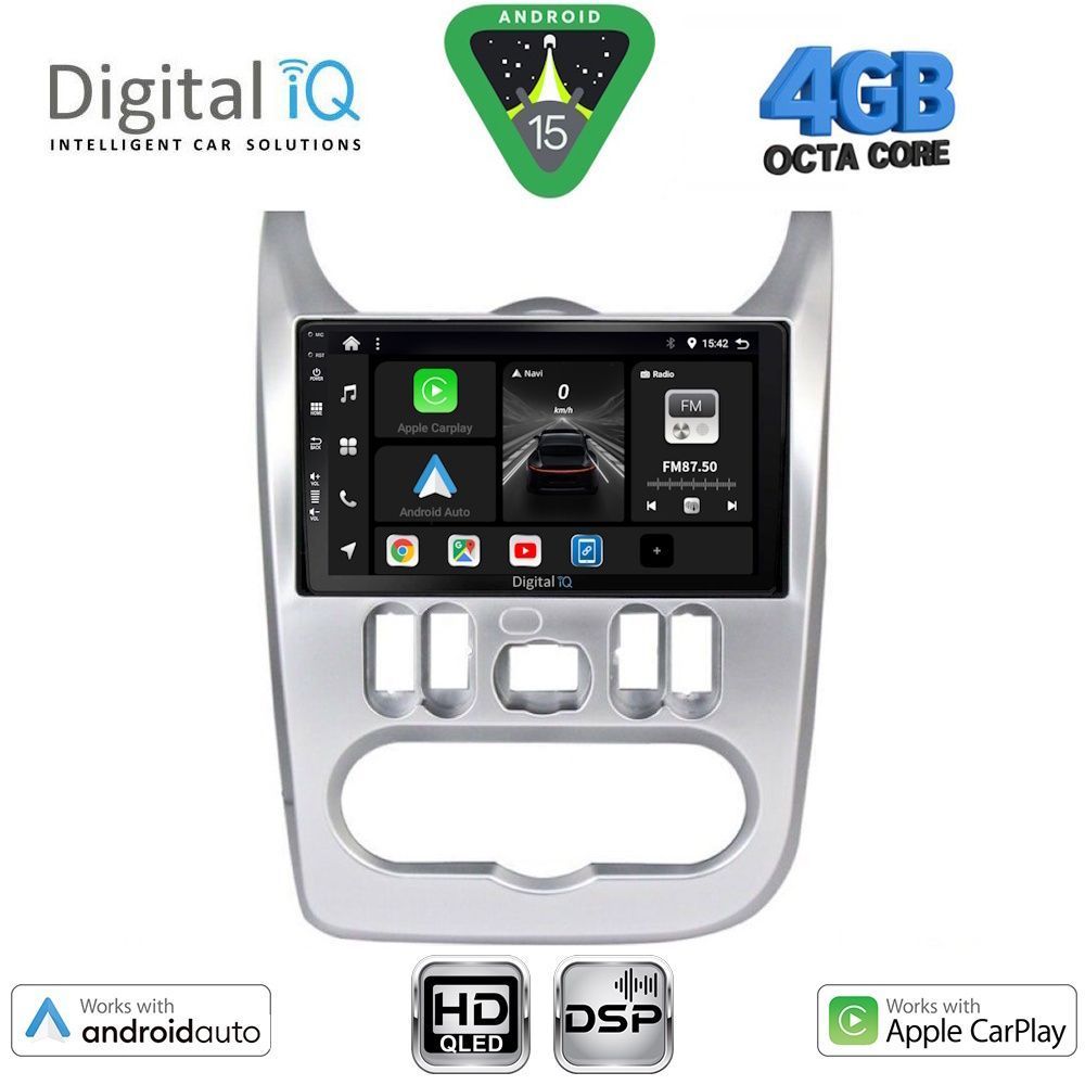 DIGITAL IQ BXF 16101SL_CPAA (9inc) MULTIMEDIA TABLET for DACIA DUSTER – LOGAN – SANDERO mod. 2006-2012 (SILVER)