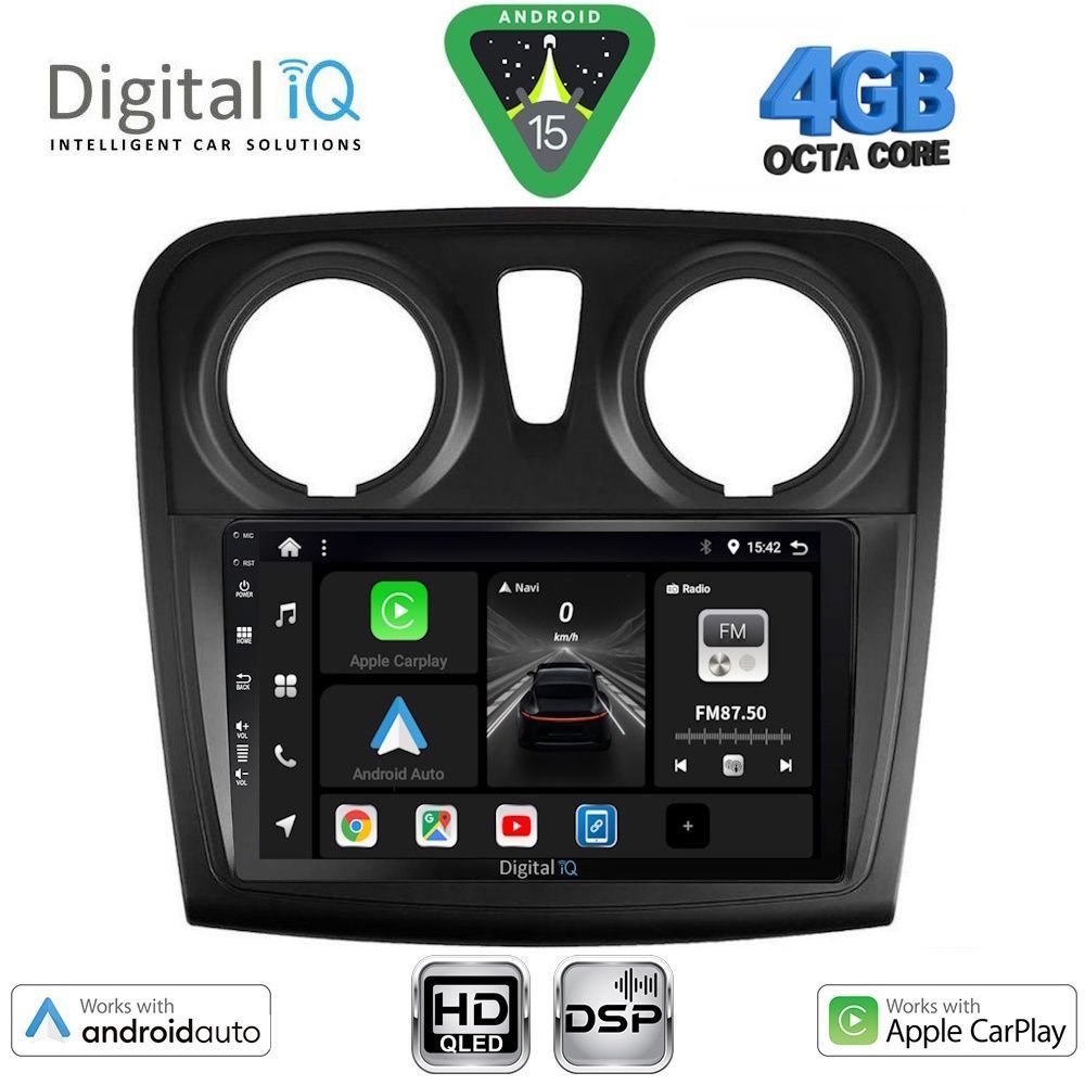 DIGITAL IQ BXF 16108_CPAA (9inc) MULTIMEDIA TABLET for DACIA LOGAN – SANDERO mod. 2012-2019