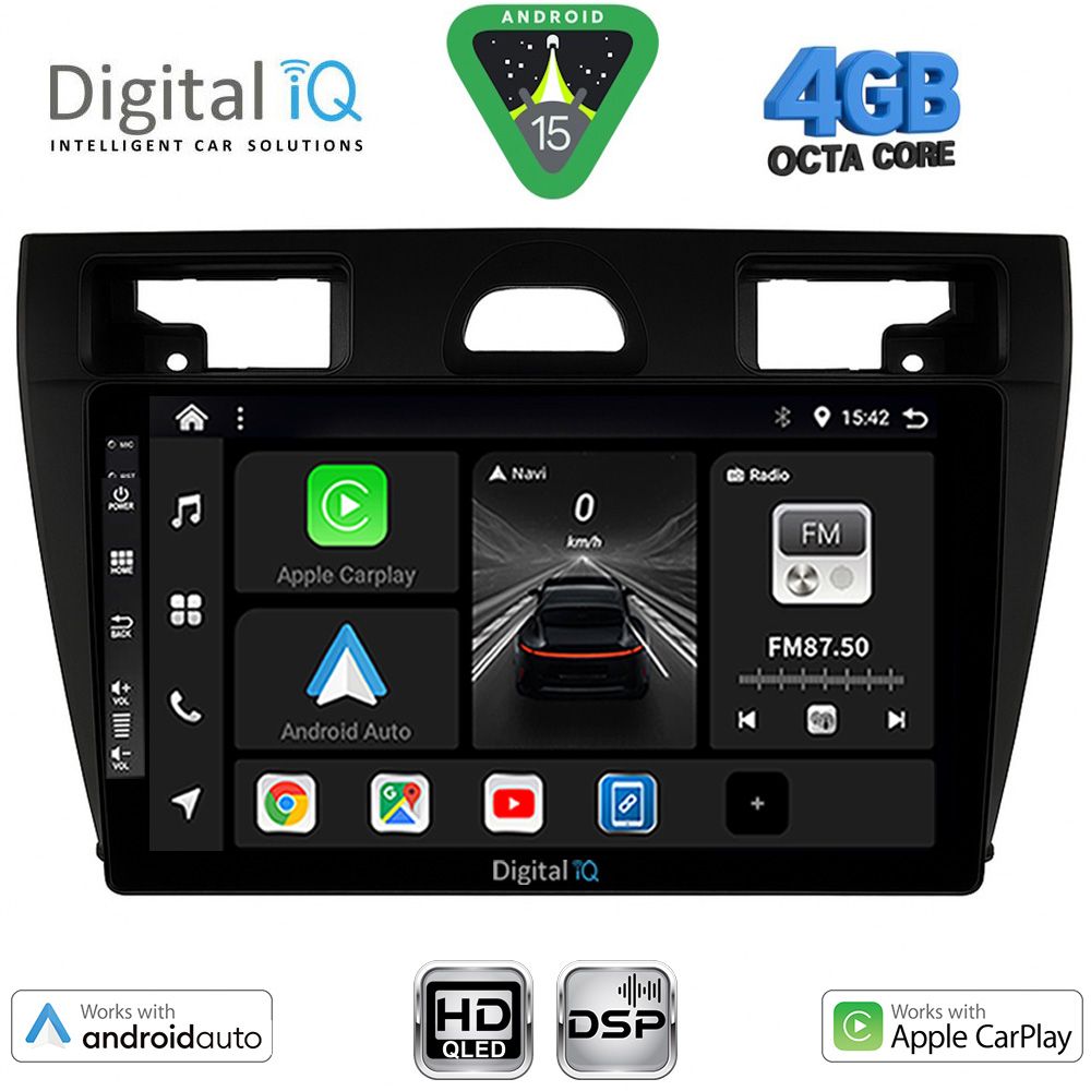 DIGITAL IQ BXF 16153BL_CPAA (9inc) MULTIMEDIA TABLET for FORD FIESTA mod. 2005-2008 (BLACK)