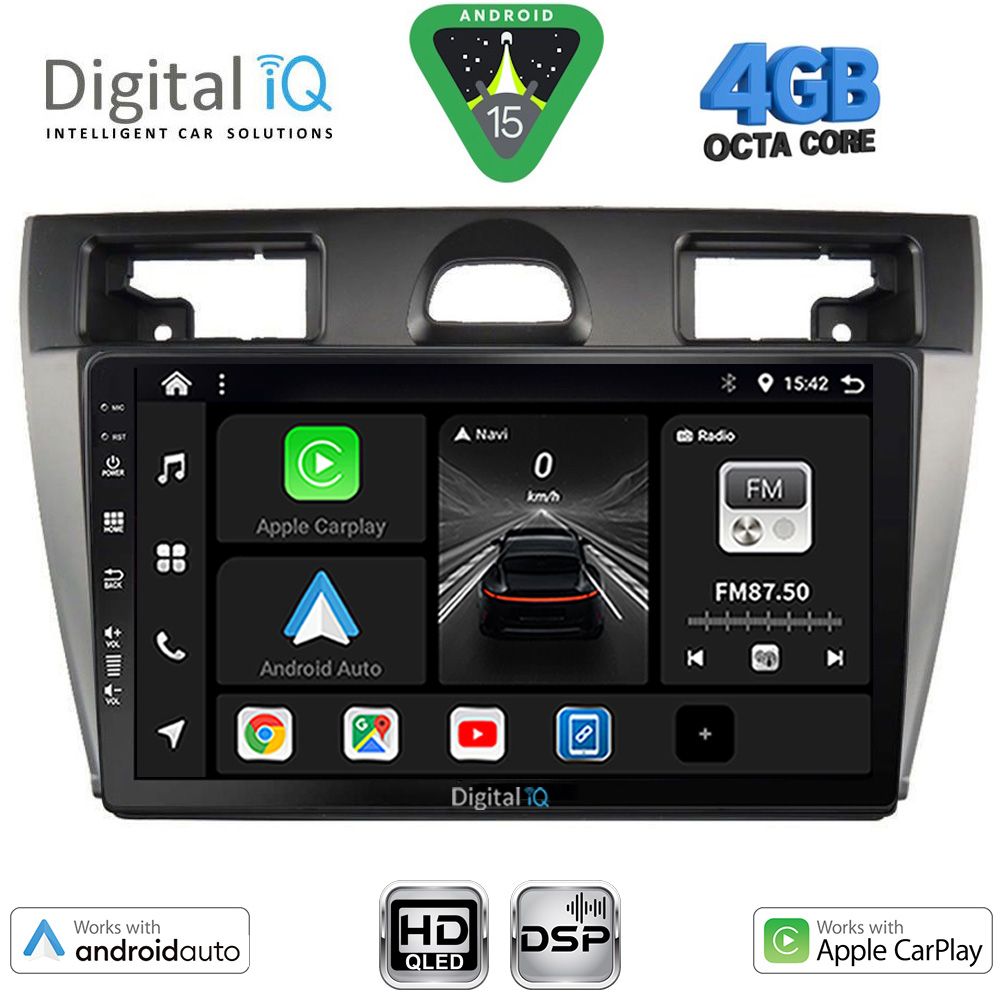 DIGITAL IQ BXF 16153SL_CPAA (9inc) MULTIMEDIA TABLET for FORD FIESTA mod. 2005-2008 (SILVER)