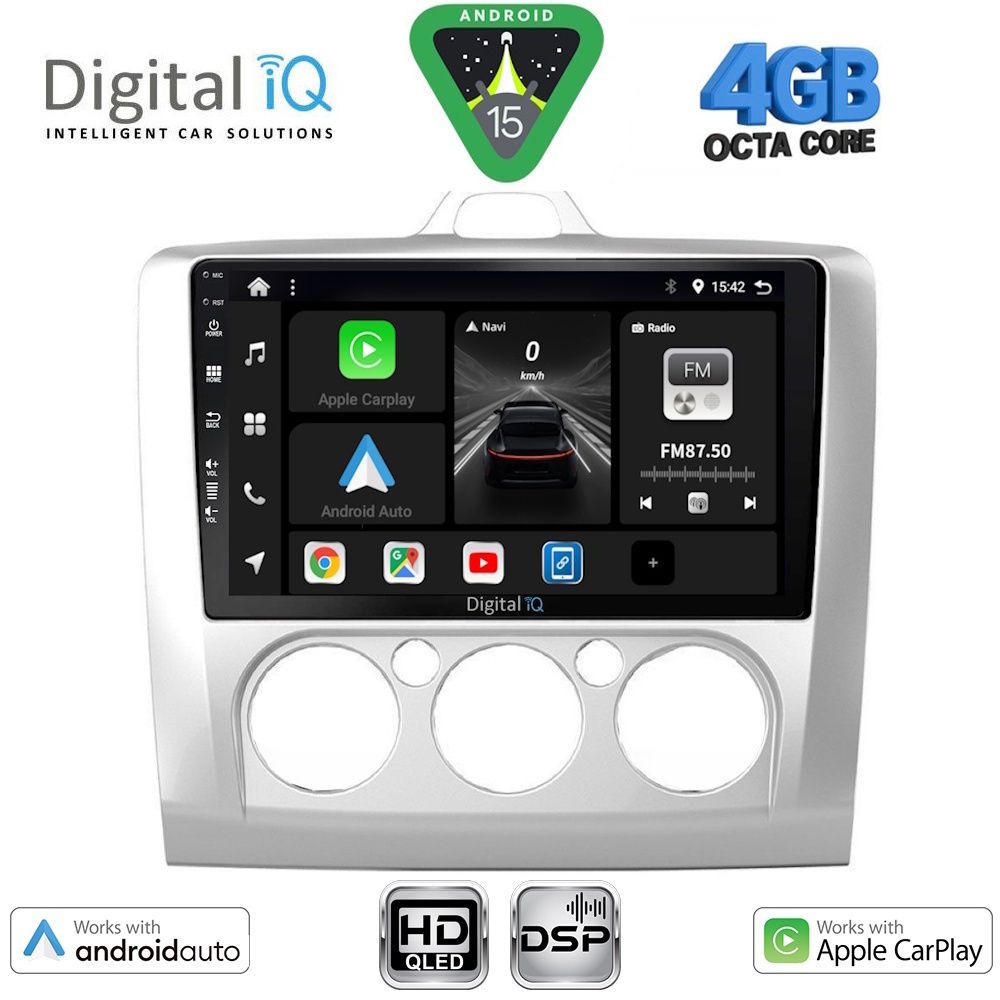 DIGITAL IQ BXF 16156SL_CPAA A/C (9inc) MULTIMEDIA TABLET for FORD FOCUS mod. 2005-2012 (SILVER)