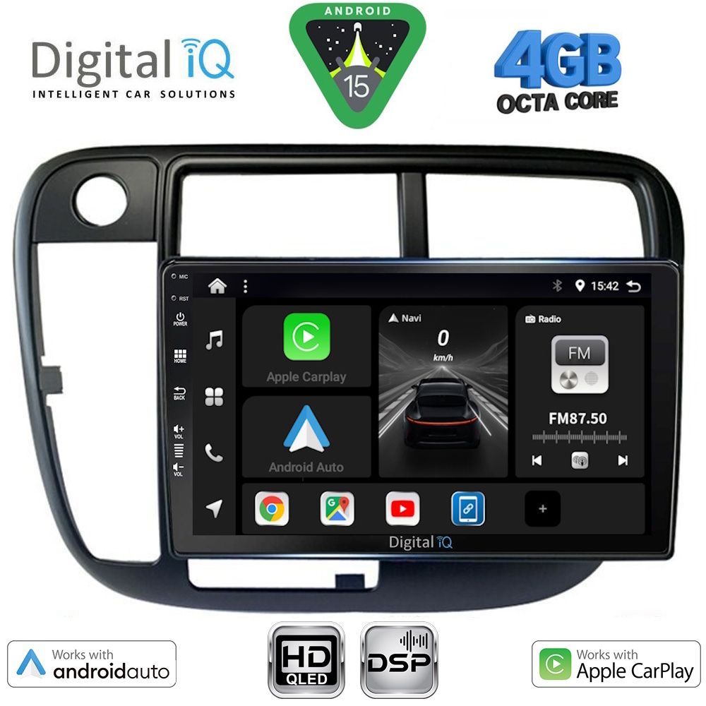 DIGITAL IQ BXF 16186_CPAA CLIMA (9inc) MULTIMEDIA TABLET for HONDA CIVIC mod. 1995-2001