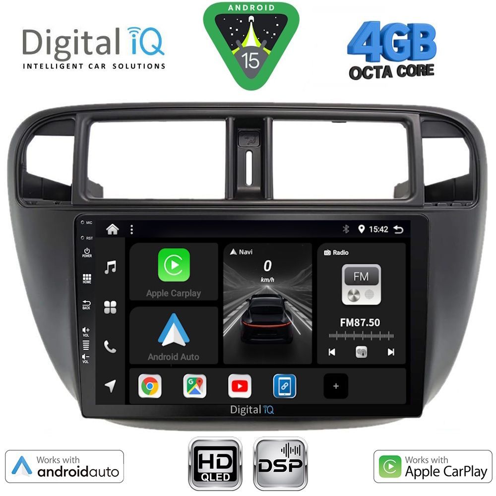 DIGITAL IQ BXF 16186_CPAA A/C (9inc) MULTIMEDIA TABLET for HONDA CIVIC mod. 1995-2001