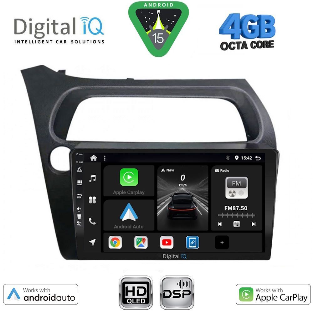 DIGITAL IQ BXF 16189_CPAA (9inc) MULTIMEDIA TABLET for HONDA CIVIC 3D-5D mod. 2006-2012