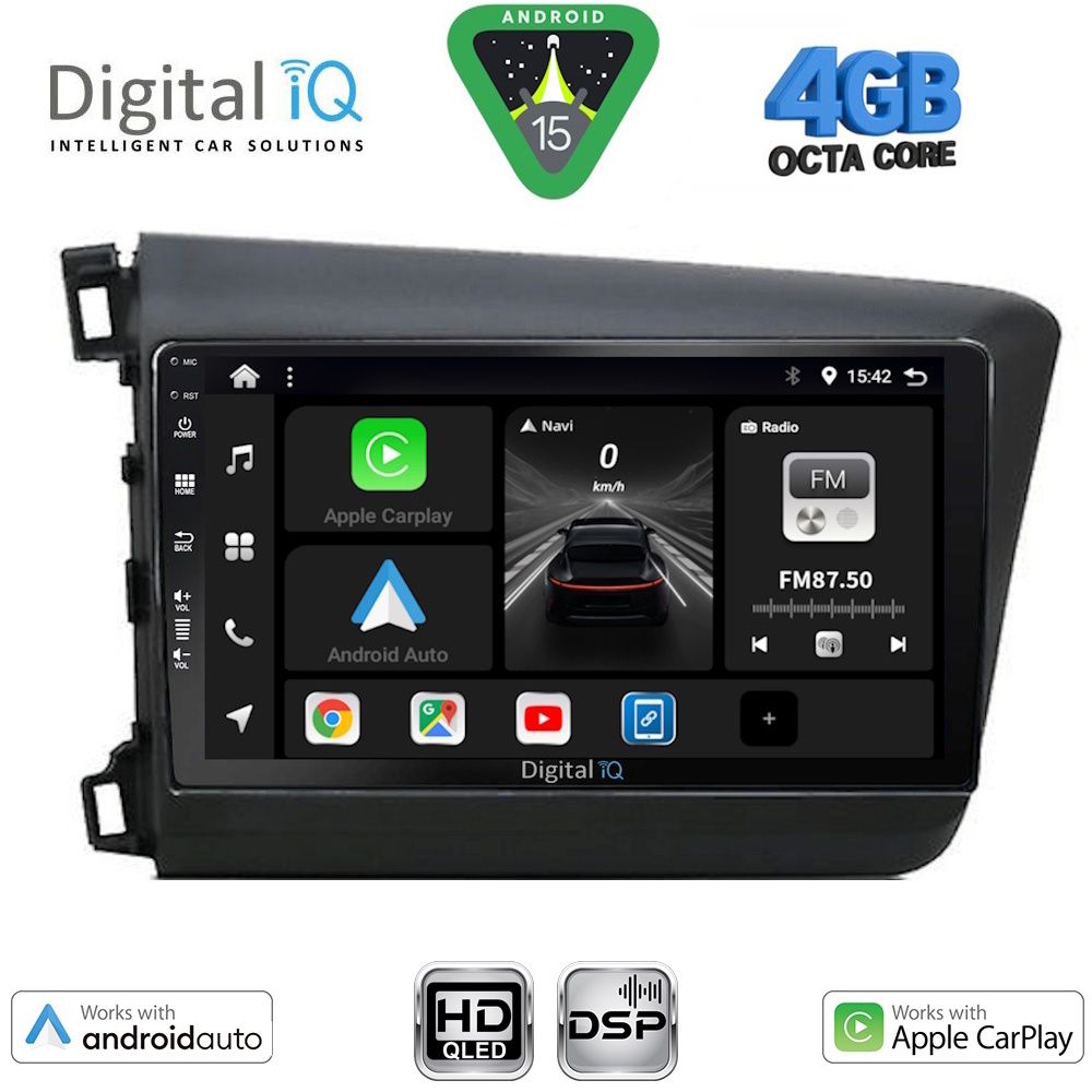 DIGITAL IQ BXF 161904D_CPAA (9inc) MULTIMEDIA TABLET for HONDA CIVIC 4Doors mod. 2012-2016
