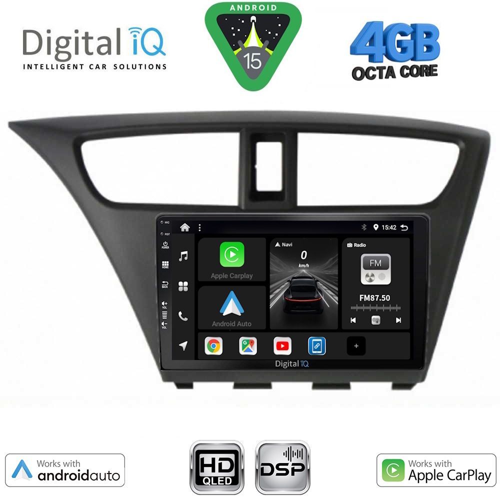 DIGITAL IQ BXF 16190_CPAA (9inc) MULTIMEDIA TABLET for HONDA CIVIC mod. 2012-2016