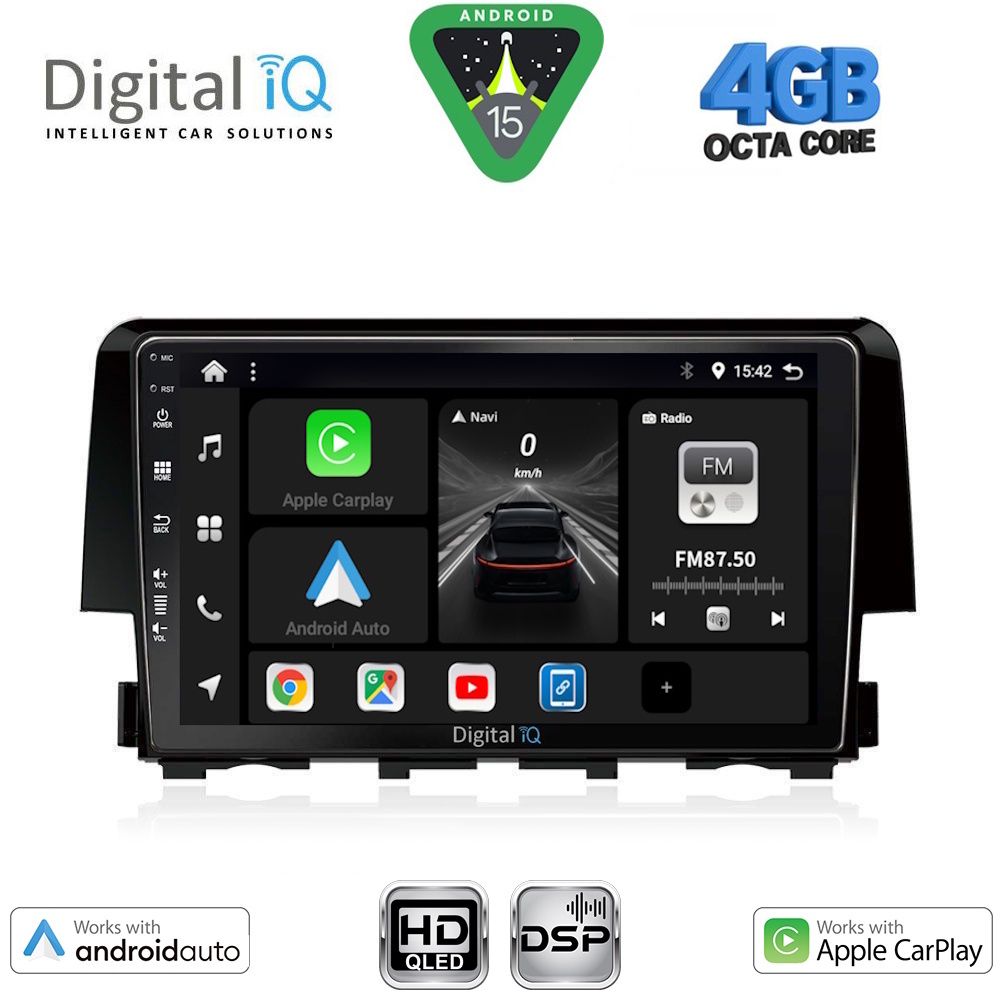 DIGITAL IQ BXF 16191_CPAA (9inc) MULTIMEDIA TABLET for HONDA CIVIC mod. 2016-2021