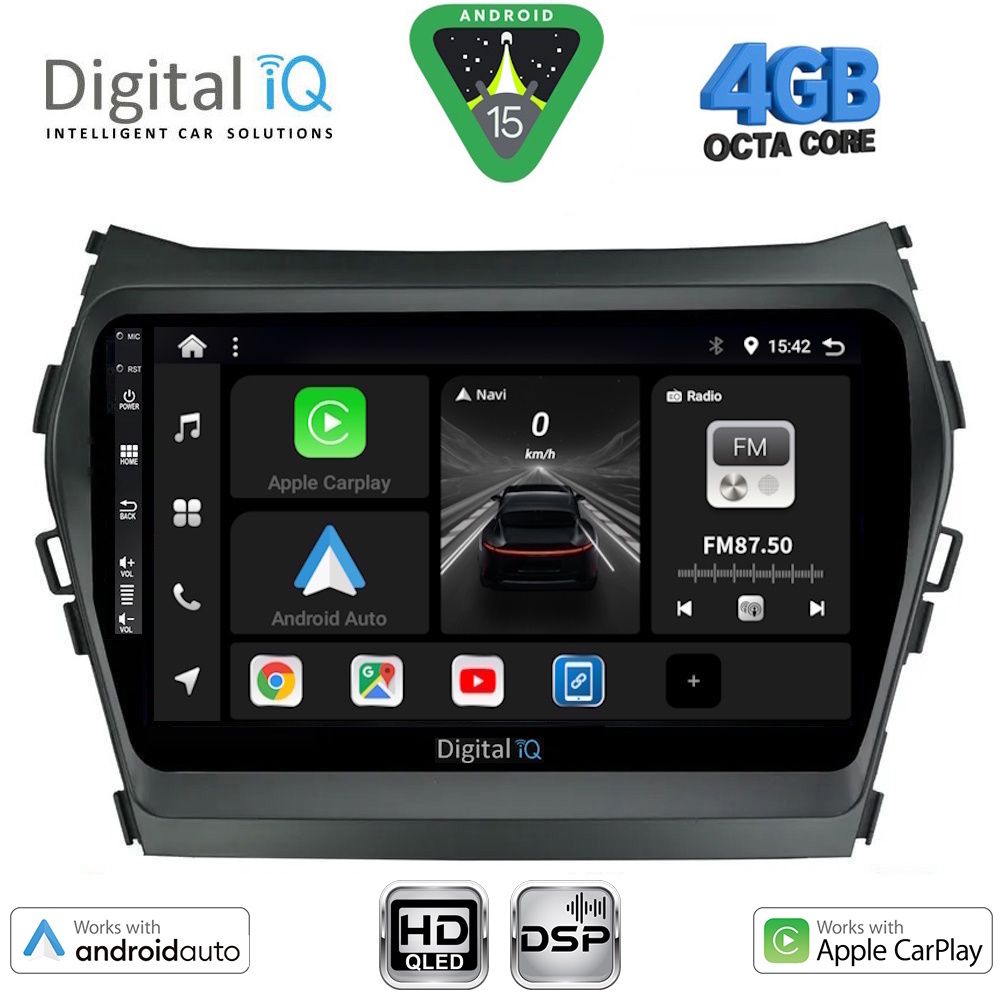 DIGITAL IQ BXF 16238_CPAA (9inc) MULTIMEDIA TABLET for HYUNDAI IX45 - SANTA FE mod. 2013-2017