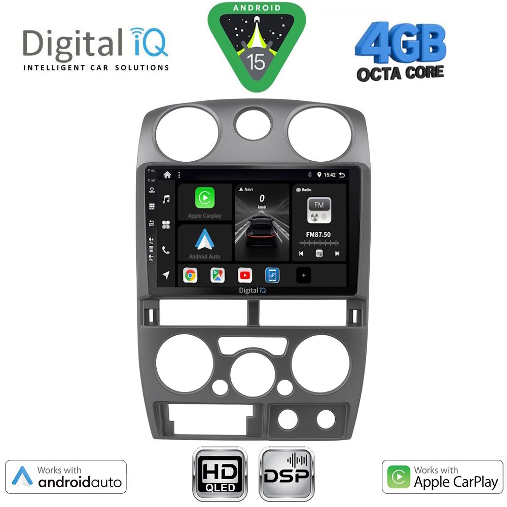 DIGITAL IQ BXF 16254GR_CPAA (9inc) MULTIMEDIA TABLET for ISUZU D-MAX mod. 2008-2012 (GREY)