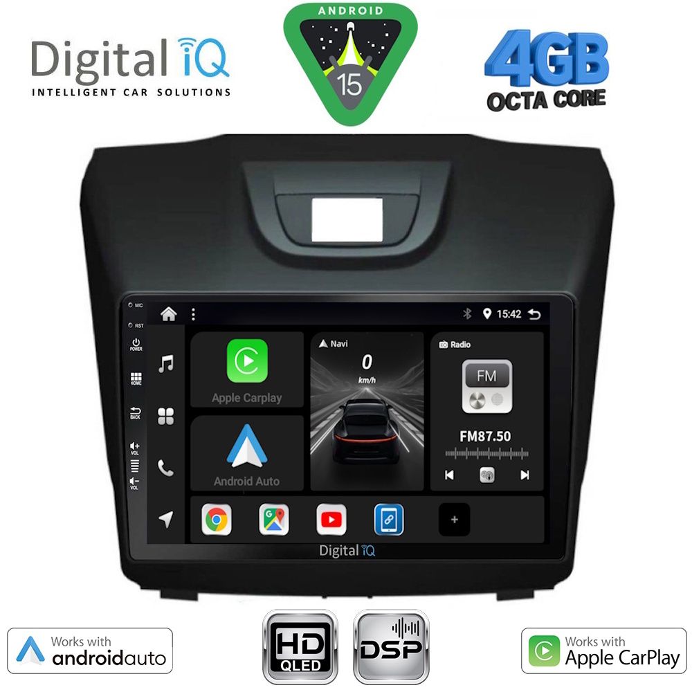 DIGITAL IQ BXF 16255_CPAA (9inc) MULTIMEDIA TABLET for ISUZU DMAX mod. 2012-2020