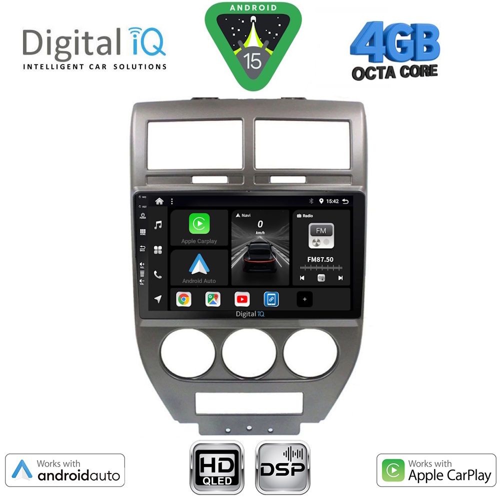 DIGITAL IQ BXF 17276_CPAA (10inc) MULTIMEDIA TABLET for JEEP COMPASS - PATRIOT mod. 2007-2016
