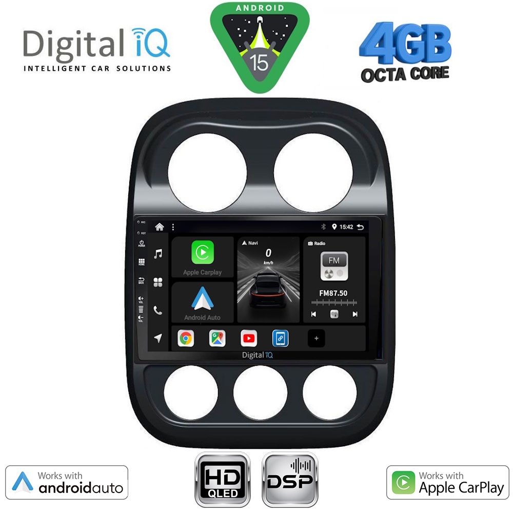 DIGITAL IQ BXF 17277_CPAA (10inc) MULTIMEDIA TABLET for JEEP COMPASS - PATRIOT mod. 2007-2016