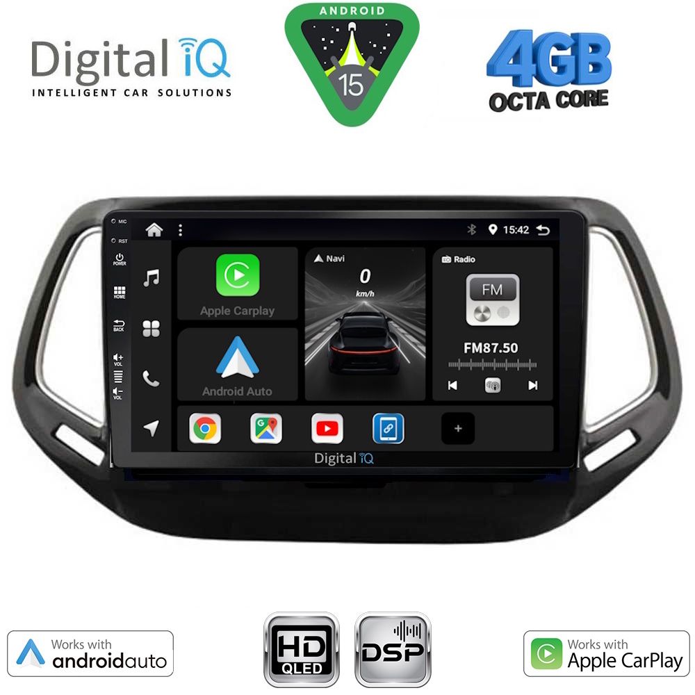 DIGITAL IQ BXF 17278_CPAA (10inc) MULTIMEDIA TABLET for JEEP COMPASS mod. 2016-2021