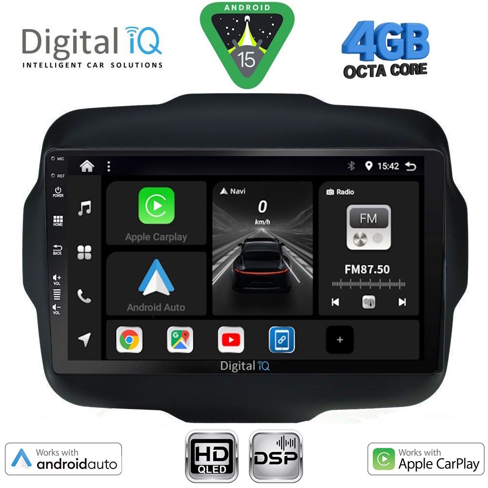 DIGITAL IQ BXF 16290_CPAA (9inc) MULTIMEDIA TABLET for JEEP RENEGADE mod. 2014-2025