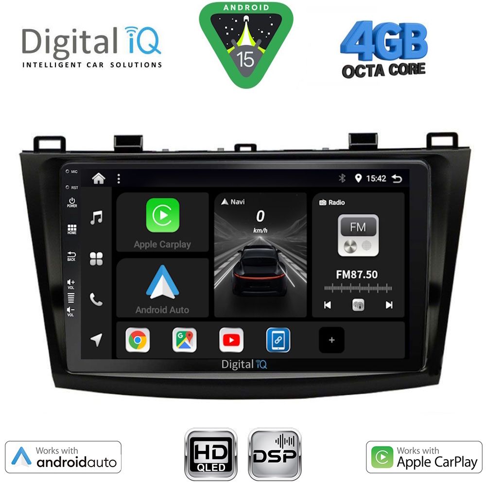 DIGITAL IQ BXF 16366_CPAA (9inc) MULTIMEDIA TABLET for MAZDA 3 mod. 2009-2014