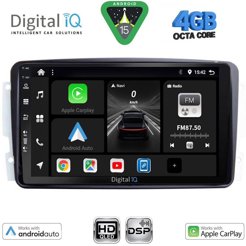 DIGITAL IQ BXF 16401_CPAA (9inc) MULTIMEDIA TABLET for MERCEDES CLK (W209) mod. 2000-2004