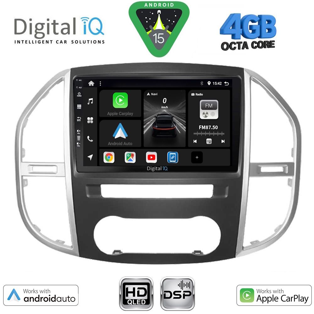 DIGITAL IQ BXF 17429_CPAA (10inc) MULTIMEDIA TABLET for MERCEDES VITO – VIANO (W447) mod. 2015-2024