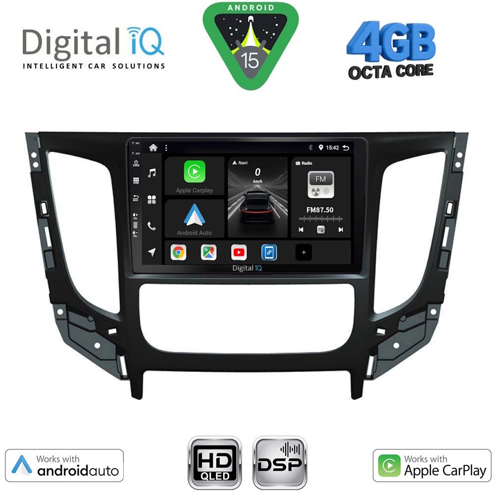 DIGITAL IQ BXF 16437_CPA CLIMA (9inc) MULTIMEDIA TABLET for MITSUBISHI L200 mod. 2015-2019 with CLIMA