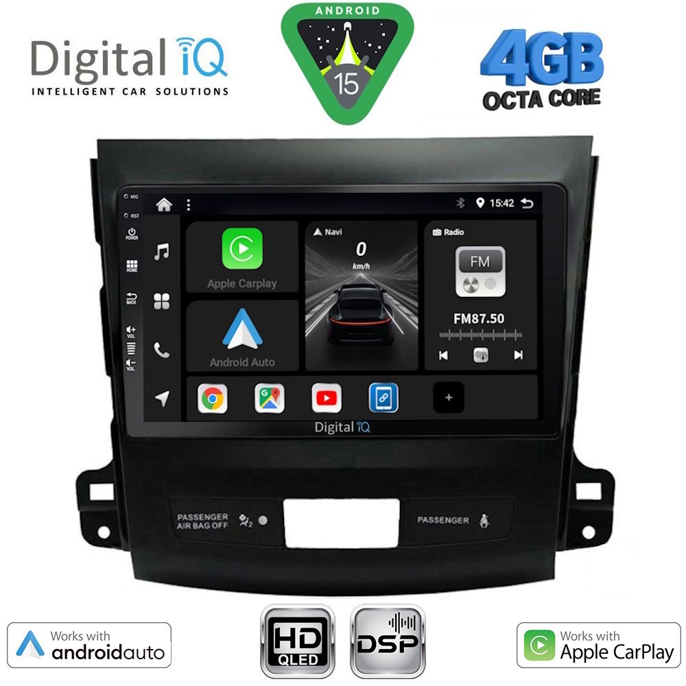 DIGITAL IQ BXF 16442_CPAA (9inc) MULTIMEDIA TABLET for CITROEN C-CROSSER | MITSUBISHI OUTLANDER | PEUGEOT 4007 mod. 2006-2012