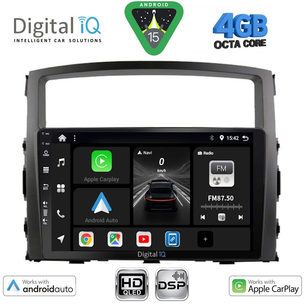 DIGITAL IQ BXF 16446_CPAA (9inc) MULTIMEDIA TABLET for MITSUBISHI PAJERO mod. 2006-2013