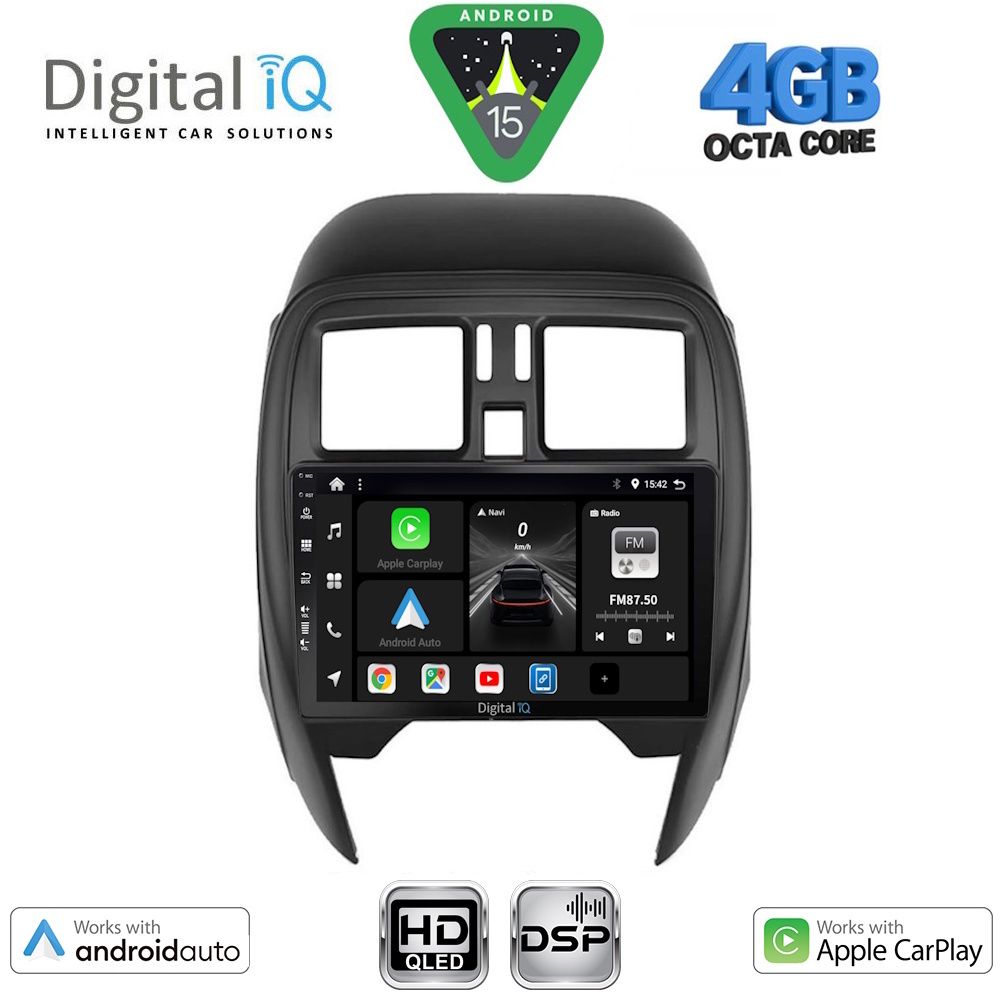 DIGITAL IQ BXF 16451_CPAA (SQUARE) (9inc) MULTIMEDIA TABLET for NISSAN MICRA mod. 2014-2017