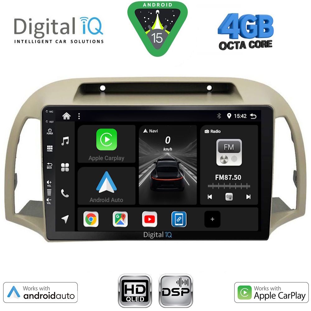 DIGITAL IQ BXF 16457BG_CPAA (9inc) MULTIMEDIA TABLET for NISSAN MICRA K12 mod. 2002-2010 (BEIGE)