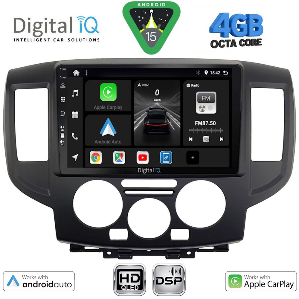 DIGITAL IQ BXF 16458BL_CPAA (9inc) MULTIMEDIA TABLET for NISSAN NV 200 mod. 2009-2020 (BLACK)