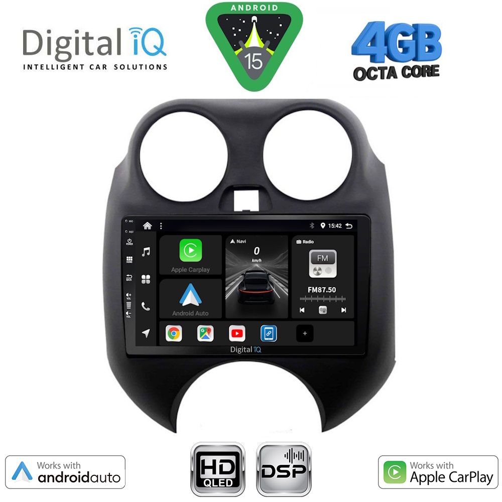 DIGITAL IQ BXF 16459_CPAA (9inc) MULTIMEDIA TABLET for NISSAN MICRA mod. 2010-2014