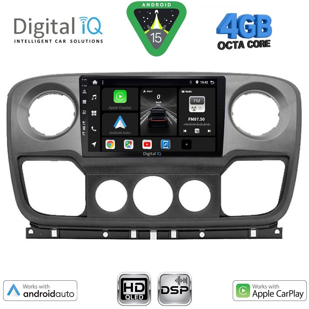 DIGITAL IQ BXF 16463_CPAA (10inc) MULTIMEDIA TABLET for NISSAN NV400 - OPEL MOVANO - RENAULT MASTER mod. 2010-2020