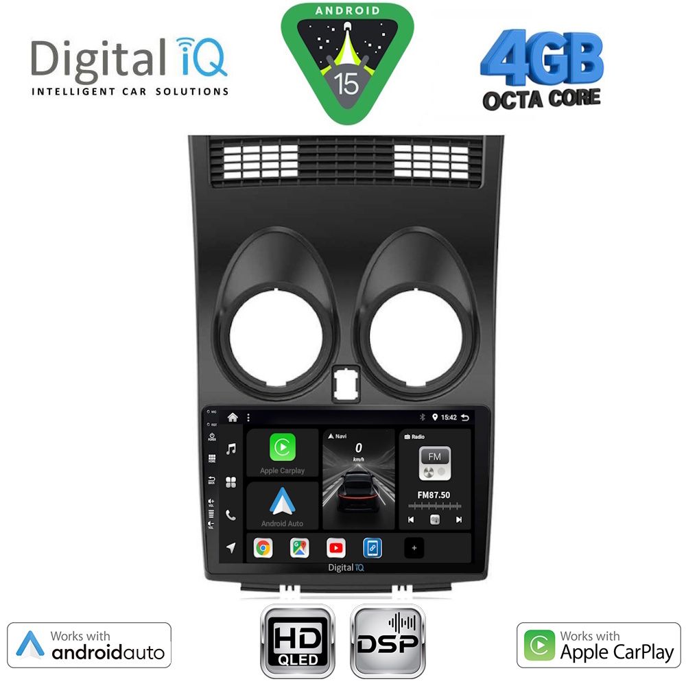 DIGITAL IQ BXF 16466_CPAA (9inc) MULTIMEDIA TABLET for NISSAN QASHQAI mod. 2007-2014