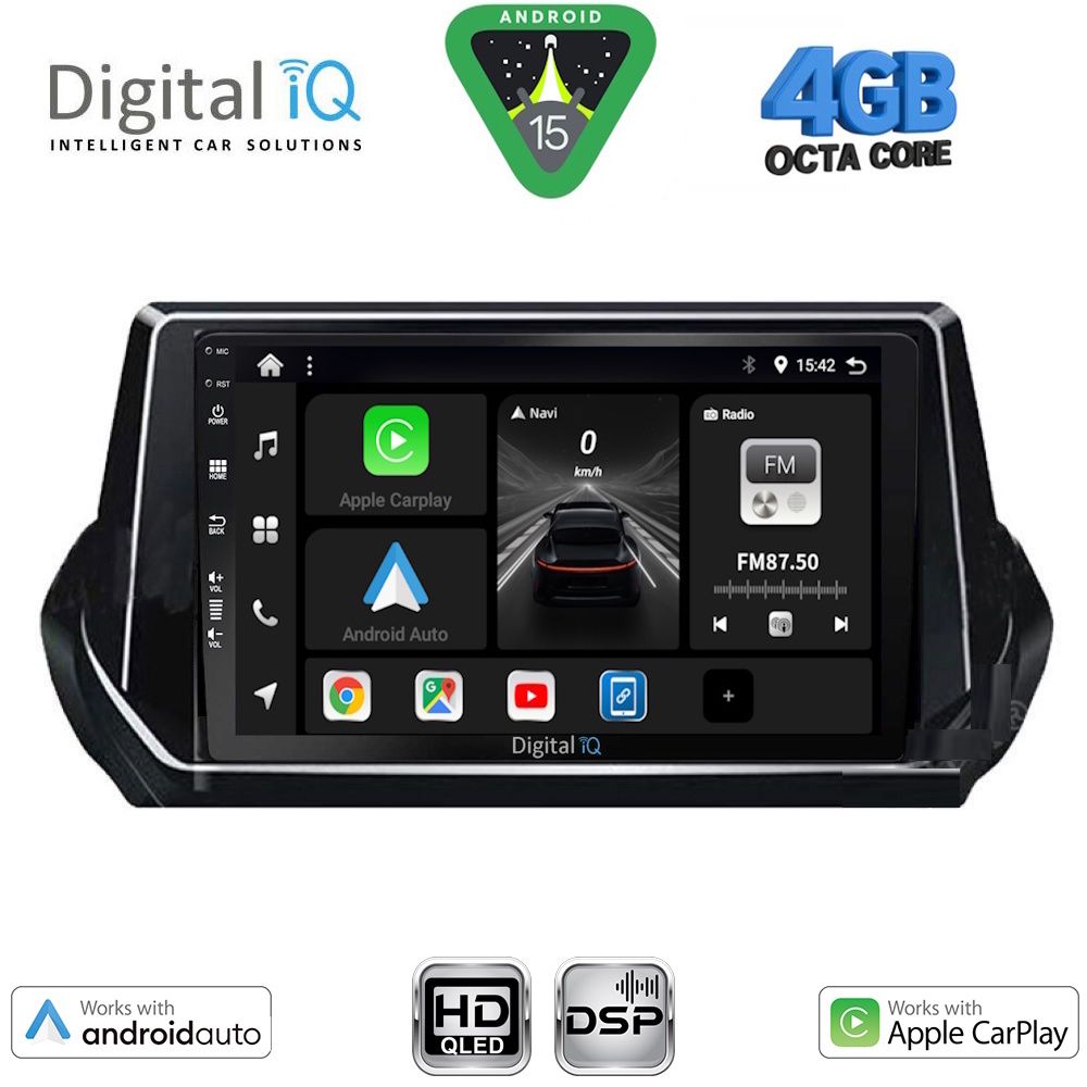 DIGITAL IQ BXF 16509_CPAA (9inc) MULTIMEDIA TABLET for PEUGEOT 208 – 2008 mod. 2021-2026