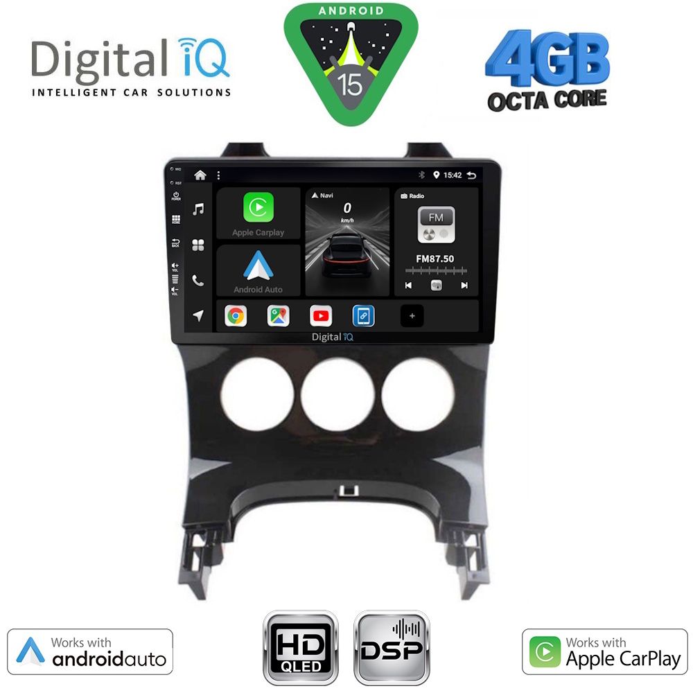 DIGITAL IQ BXF 16515AC_CPAA (9inc) MULTIMEDIA TABLET for PEUGEOT 3008 mod. 2008-2016 με A/C