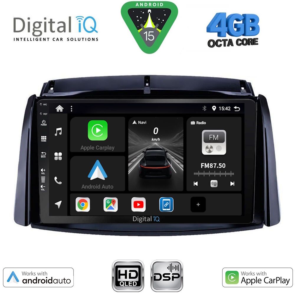 DIGITAL IQ BXF 16551_CPAA (9inc) MULTIMEDIA TABLET for RENAULT KOLEOS mod. 2006-2016