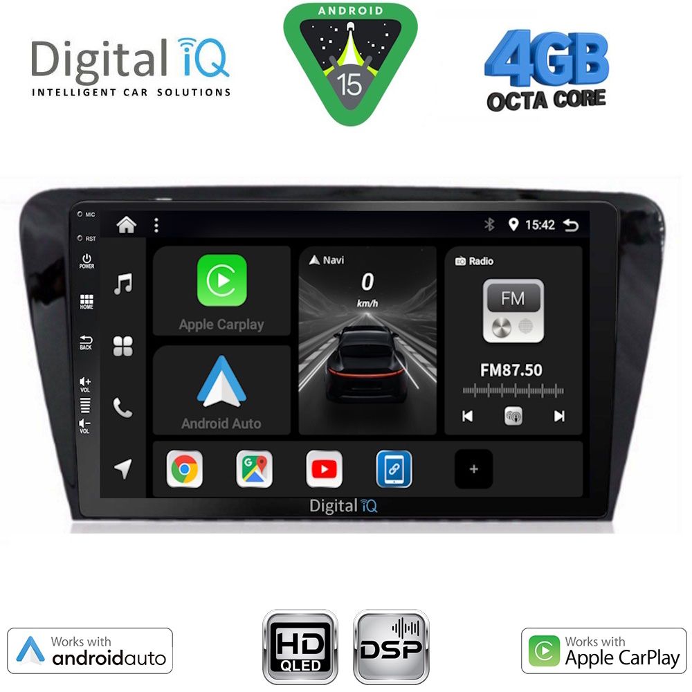 DIGITAL IQ BXF 16597_CPAA (10inc) MULTIMEDIA TABLET for SKODA OCTAVIA 7 mod. 2013-2021