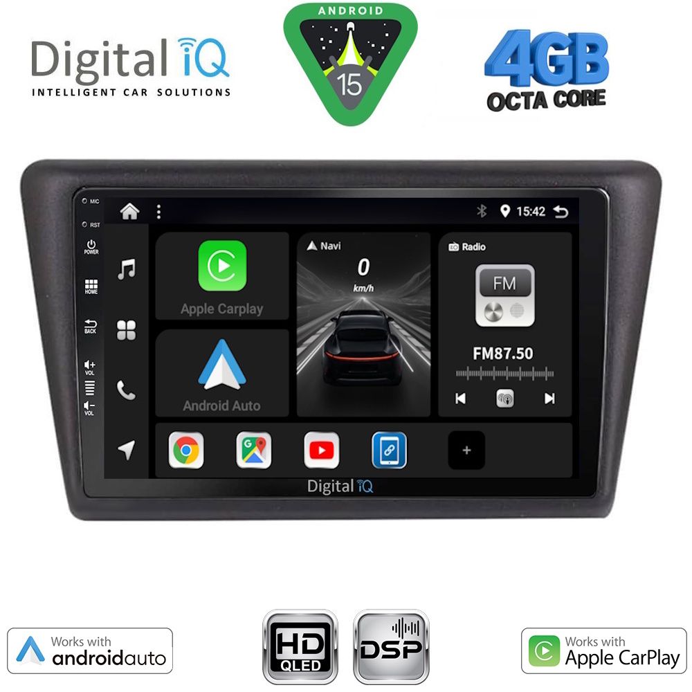 DIGITAL IQ BXF 16600_CPAA (9inc) MULTIMEDIA TABLET for SKODA RAPID SPACEBACK mod. 2014-2019