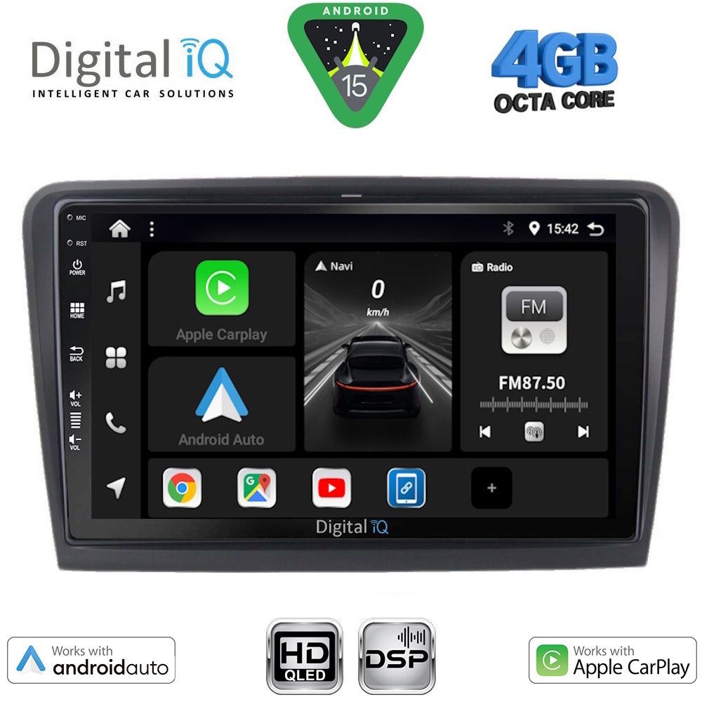 DIGITAL IQ BXF 16604B_CPAA (10inc) MULTIMEDIA TABLET for SKODA SUPERB mod. 2008-2015