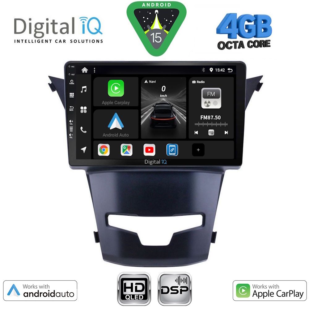 DIGITAL IQ BXF 16653_CPAA (9inc) MULTIMEDIA TABLET for SSANGYONG KORANDO mod. 2014-2019