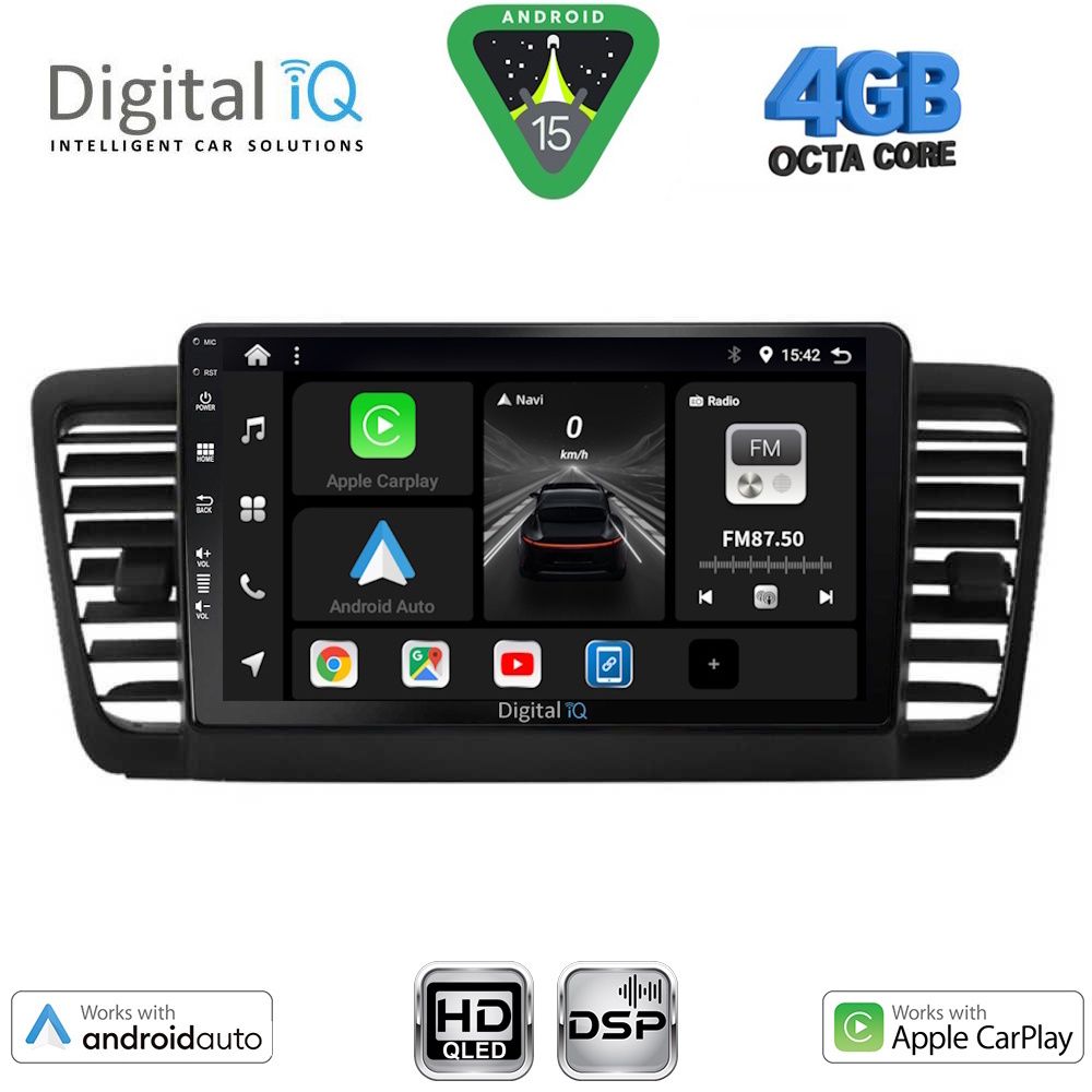 DIGITAL IQ BXF 16665_CPAA (9inc) MULTIMEDIA TABLET for SUBARU LEGACY - OUTBACK mod. 2002-2008