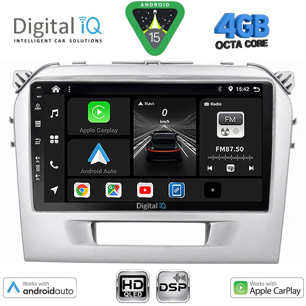 DIGITAL IQ BXF 16697SL_CPAA (9inc) MULTIMEDIA TABLET for SUZUKI VITARA mod. 2016-2025 (SILVER)