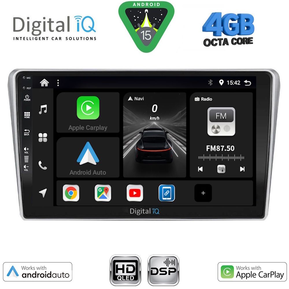 DIGITAL IQ BXF 16704SL_CPAA (9inc) MULTIMEDIA TABLET for TOYOTA AVENSIS (T25) mod. 2003-2009 (SILVER)