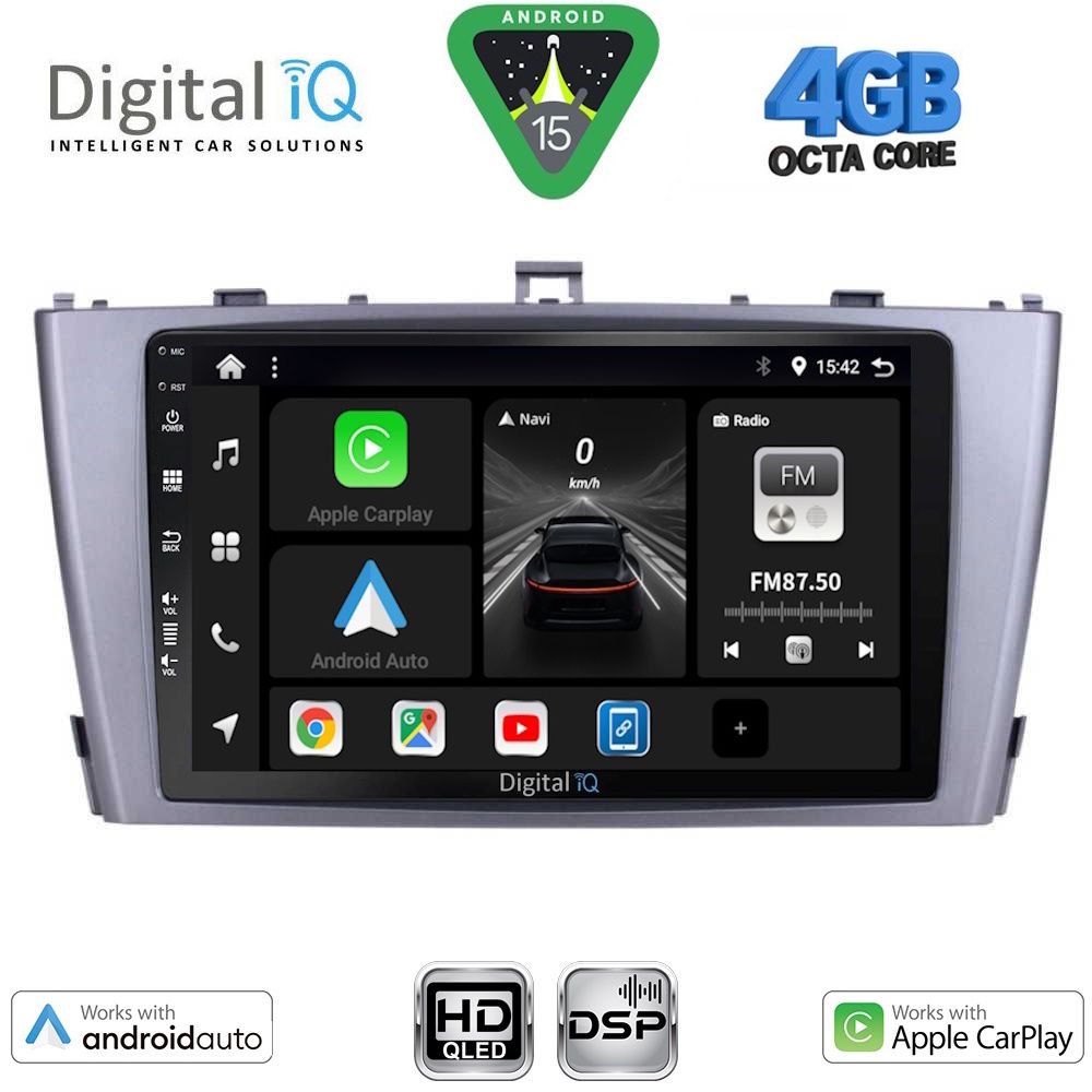 DIGITAL IQ BXF 16705SL_CPAA (9inc) MULTIMEDIA TABLET for TOYOTA AVENSIS (T27) mod. 2009-2015 (SILVER)