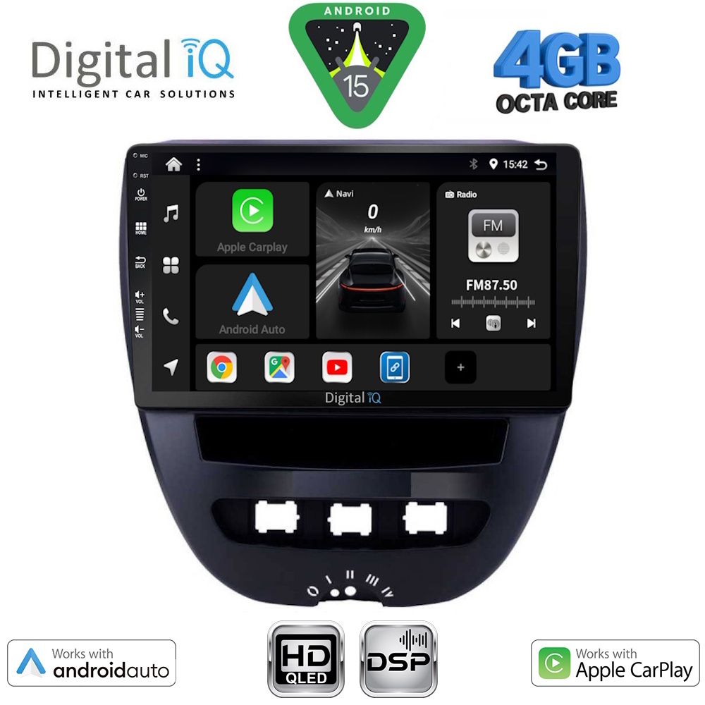 DIGITAL IQ BXF 16707_CPAA (10inc) MULTIMEDIA TABLET for CITROEN C1-PEUGEOT 107-TOYOTA AYGO mod. 2005-2014
