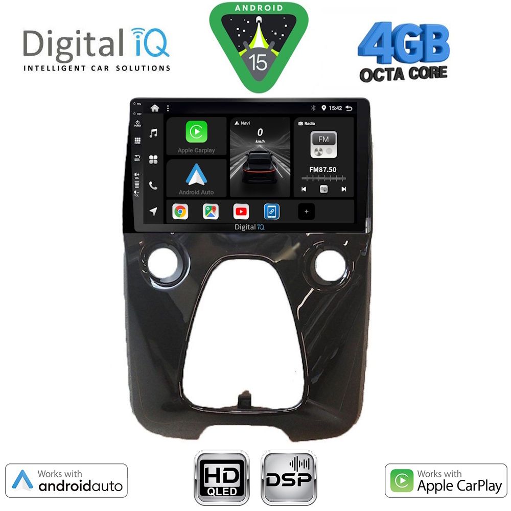 DIGITAL IQ BXF 16708_CPAA A/C (10inc) MULTIMEDIA TABLET for CITROEN C1-PEUGEOT 108-TOYOTA AYGO mod. 2014-2022